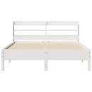 sengeramme uden madras 140x190 cm massivt fyrretræ hvid