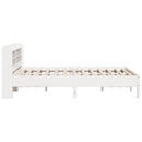 sengeramme uden madras 140x190 cm massivt fyrretræ hvid