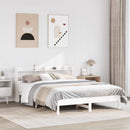 sengeramme uden madras 140x190 cm massivt fyrretræ hvid