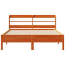 sengeramme uden madras 140x190 cm massivt fyrretræ gyldenbrun