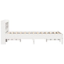 sengeramme uden madras 120x190 cm massivt fyrretræ hvid