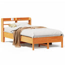 sengeramme uden madras 120x190 cm massivt fyrretræ gyldenbrun