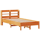 sengeramme uden madras 120x190 cm massivt fyrretræ gyldenbrun