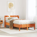 sengeramme uden madras 120x190 cm massivt fyrretræ gyldenbrun