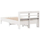sengeramme uden madras 90x190 cm massivt fyrretræ hvid