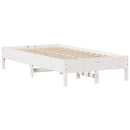 sengeramme uden madras 90x190 cm massivt fyrretræ hvid