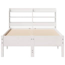 sengeramme uden madras 75x190 cm massivt fyrretræ hvid