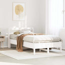 sengeramme uden madras 75x190 cm massivt fyrretræ hvid