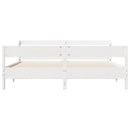 sengeramme uden madras 200x200 cm massivt fyrretræ hvid