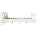 sengeramme uden madras 200x200 cm massivt fyrretræ hvid