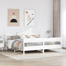 sengeramme uden madras 200x200 cm massivt fyrretræ hvid