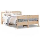 sengeramme uden madras 150x200 cm massivt fyrretræ