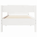 sengeramme uden madras 100x200 cm massivt fyrretræ hvid