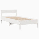 sengeramme uden madras 100x200 cm massivt fyrretræ hvid