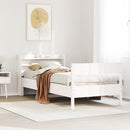 sengeramme uden madras 100x200 cm massivt fyrretræ hvid