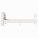 sengeramme uden madras 90x200 cm massivt fyrretræ hvid