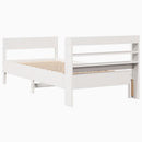 sengeramme uden madras 90x200 cm massivt fyrretræ hvid