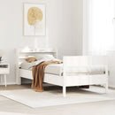 sengeramme uden madras 90x200 cm massivt fyrretræ hvid