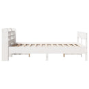 sengeramme uden madras 140x190 cm massivt fyrretræ hvid