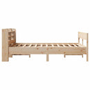 sengeramme uden madras 135x190 cm massivt fyrretræ hvid