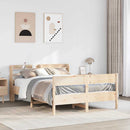 sengeramme uden madras 135x190 cm massivt fyrretræ hvid