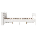 sengeramme uden madras 135x190 cm massivt fyrretræ hvid