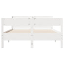 sengeramme uden madras 120x190 cm massivt fyrretræ hvid