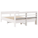sengeramme uden madras 120x190 cm massivt fyrretræ hvid