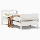 sengeramme uden madras 90x190 cm massivt fyrretræ hvid