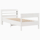 sengeramme uden madras 90x190 cm massivt fyrretræ hvid