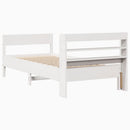 sengeramme uden madras 90x190 cm massivt fyrretræ hvid
