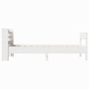 sengeramme uden madras 75x190 cm massivt fyrretræ hvid