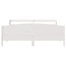 sengeramme uden madras 200x200 cm massivt fyrretræ hvid