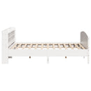 sengeramme uden madras 200x200 cm massivt fyrretræ hvid