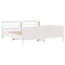 sengeramme uden madras 180x200 cm massivt fyrretræ hvid