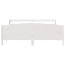 sengeramme uden madras 180x200 cm massivt fyrretræ hvid