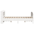 sengeramme uden madras 160x200 cm massivt fyrretræ hvid