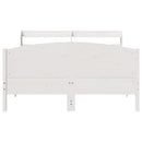 sengeramme uden madras 140x200 cm massivt fyrretræ hvid