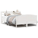 sengeramme uden madras 140x190 cm massivt fyrretræ hvid
