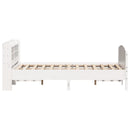 sengeramme uden madras 135x190 cm massivt fyrretræ hvid
