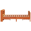 sengeramme uden madras 135x190 cm massivt fyrretræ brun