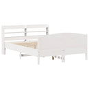 sengeramme uden madras 120x190 cm massivt fyrretræ hvid