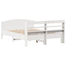 sengeramme uden madras 120x190 cm massivt fyrretræ hvid