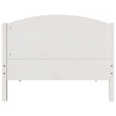 sengeramme uden madras 100x200 cm massivt fyrretræ hvid