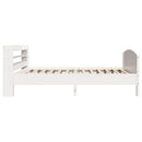 sengeramme uden madras 100x200 cm massivt fyrretræ hvid
