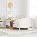sengeramme uden madras 100x200 cm massivt fyrretræ hvid