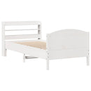 sengeramme uden madras 90x200 cm massivt fyrretræ hvid