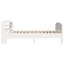 sengeramme uden madras 90x200 cm massivt fyrretræ hvid
