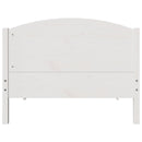 sengeramme uden madras 75x190 cm massivt fyrretræ hvid