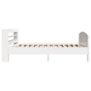 sengeramme uden madras 75x190 cm massivt fyrretræ hvid